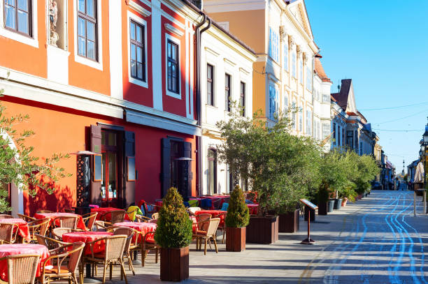 istock Street cafe oldtown Gyor Hungary 1393019183
