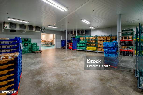 Freezer Warehouse Stock Photo - Download Image Now - Warehouse, Cold Storage, Storage Room
