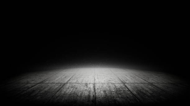 istock Concrete plates. 3D beautiful concrete background. Realistic concrete and light on dark background. Dark background texture 1393025221