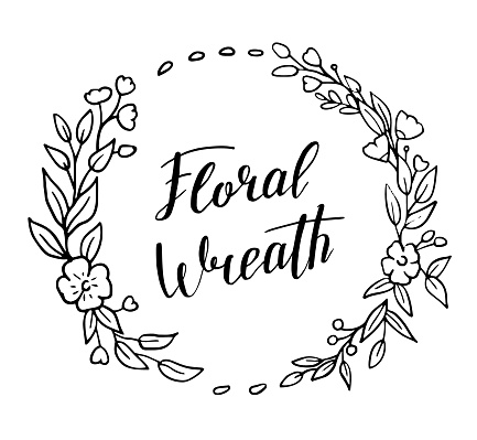 Floral Wreath. Vector illustration.