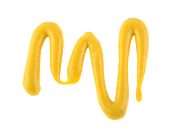 istock Mustard sauce on a white background 1393027413