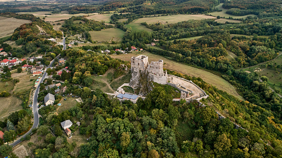 Aerial View of Cseszneki Castle\nin Hungary