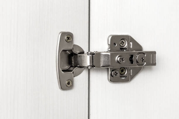 istock Metal hinges on the doors. Close up. 1393064646