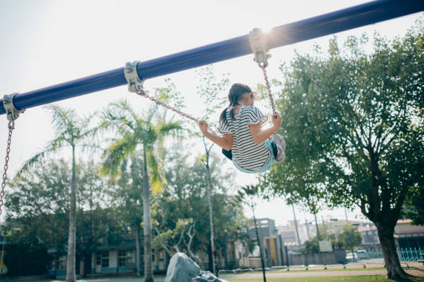 asian kids having fun in the park - choicesea 個照片及圖片檔