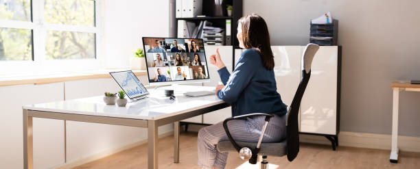 istock Business Video Call Dressed 1393066726