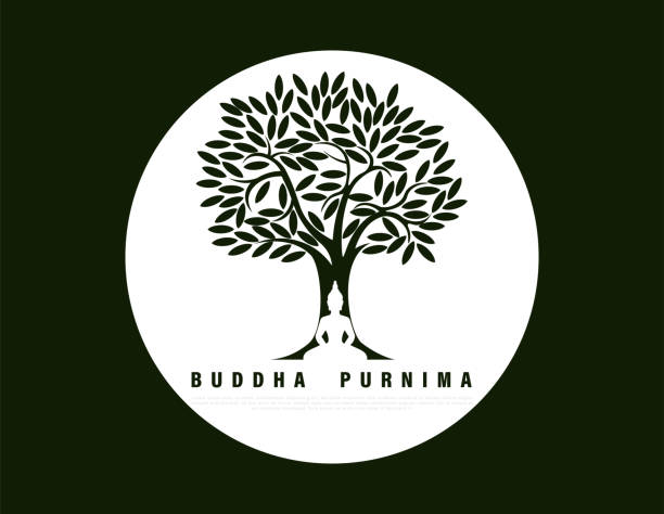 ilustracja wektorowa buddy purnima. dzień vesak. - theravada stock illustrations