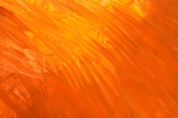 orange painted watercolor on paper background texture