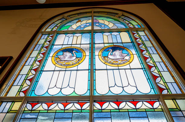 istock Stained glass roadside station Mashu Onsen 1393083890