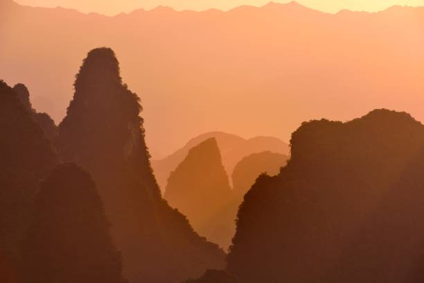 istock Magnificent sunrise-dawn over Lijiang River and peaks 1393087610