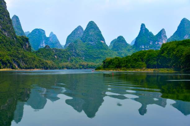 istock Karst peak-forest landform along Lijiang River 1393088328