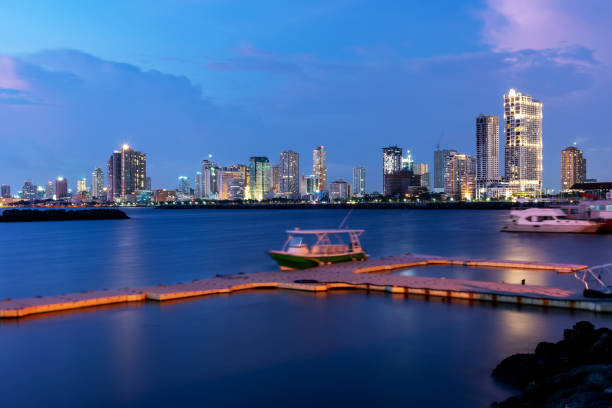 Makati view from Manila Bay in Philippines