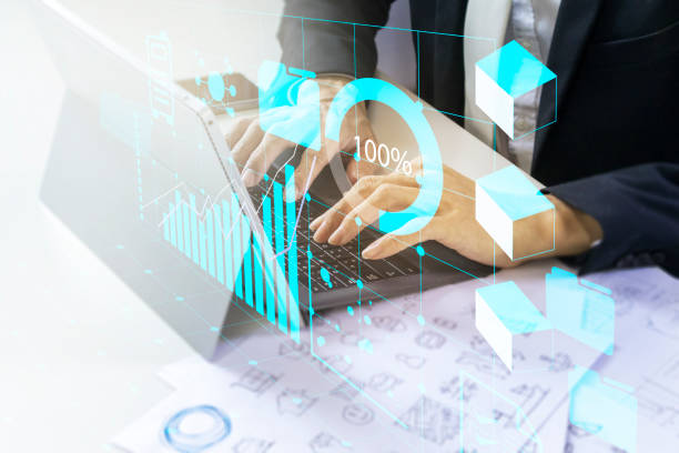 istock Businessman access document data and verify the accuracy of the data.,The concept of organizing documents in the system efficiently. 1393092435
