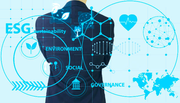 istock Social and environmental responsibility for sustainable development,ESG concept, good governance Environment for social sustainability,Business man stand with their backs thinking about creating and improving the environment. 1393092506