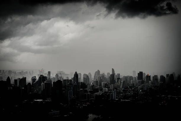 istock Cloudy sky and Bangkok city (Thailand) 1393092701