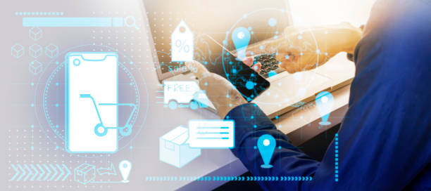 istock Using Mobile for order online,Business and commerce connect data around the world,Commercial business,order online,online shopping delivery 1393093229