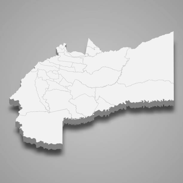 istock 3d map of Meta is a department of Colombia 1393094723