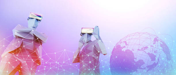 istock Metaverse technology for Futuristic virtual world and blockchain VR virtual digital concept, futuristic, Innovation of cyber Space, cyber world, Esport game-3d Rendering 1393099028