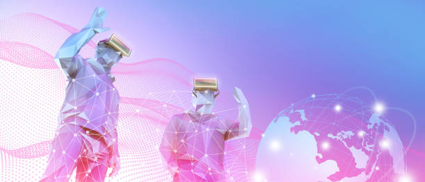 istock Metaverse technology for Futuristic virtual world and Visualization Esport game concept, blockchain, Future digital space, Innovation, cyber Space -3d Rendering 1393099038
