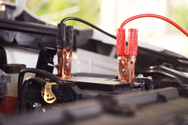 istock Check the car battery pot before traveling. 1393099911