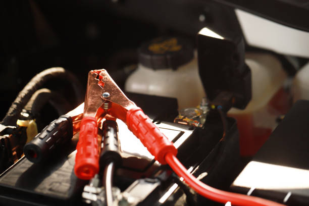 istock Check the car battery pot before traveling. 1393103268