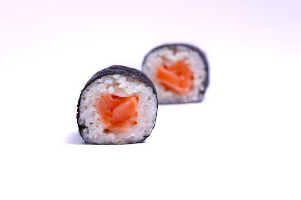 Sushi maki roll. Japanese sushi seafood