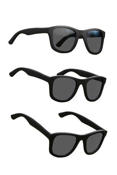 istock Set of black glasses isolated on white background 1393108112