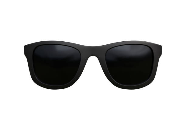 occhiali da vista neri іsolati su uno sfondo bianco - occhiali giocattolo foto e immagini stock