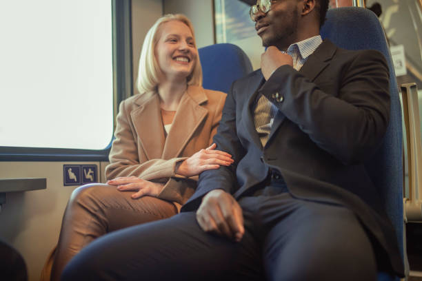 istock Business associates go to work by subway. 1393112813
