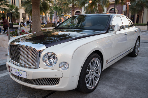 Doha ,Qatar-February 01,2020 : Exhibition of luxury supercars organized by the Qatari team called \