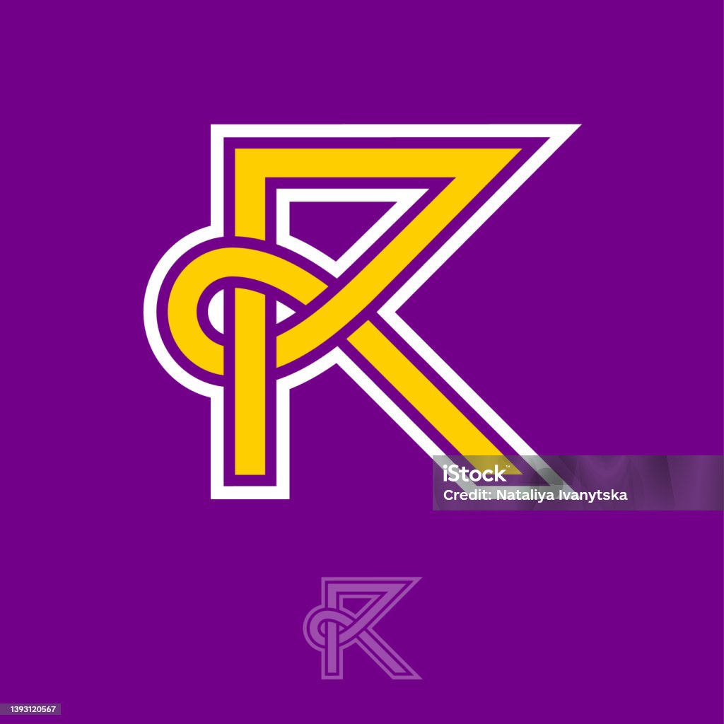 Intertwined A R Monogram R Monogram Letter R With Decorative Intertwined Element Medieval Style ...