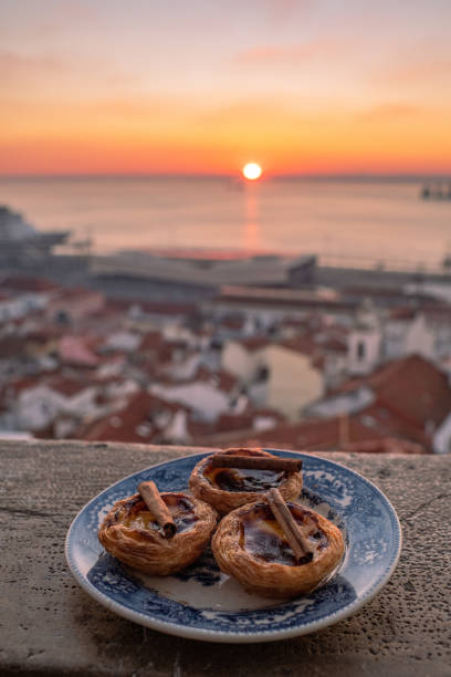 istock Sunrise and Pastel de Nata 1393124047
