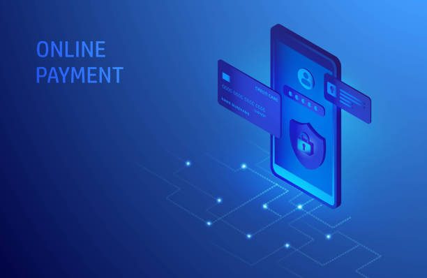 istock Online payment security transaction in credit card on smartphone. Data protection and financial security concept vector illustration 1393129773