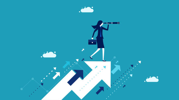women business. Look for business or investment opportunities. future forecasting concept women business. Look for business or investment opportunities. future forecasting concept. vector estimate stock illustrations