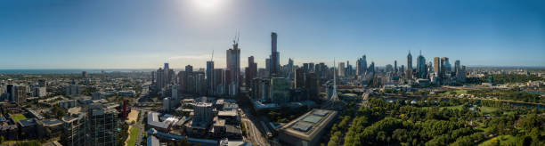 istock Aerial wide panorama of Melbourne 1393139519