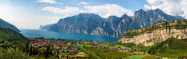 istock Aerial panoramic view of Torbole and Mount Brione 1393142291