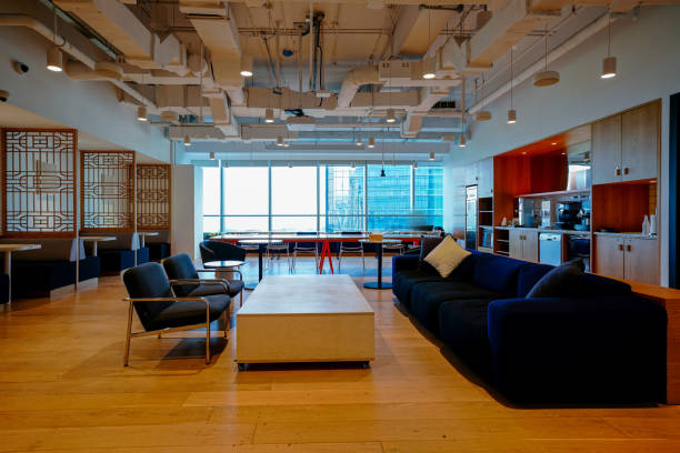 istock Interior of modern office lobby 1393142528