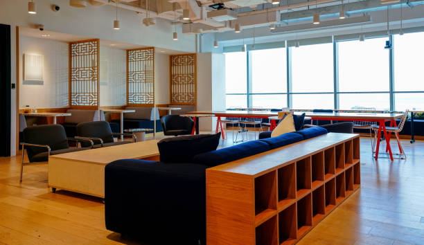 istock Interior of modern office lobby 1393142593