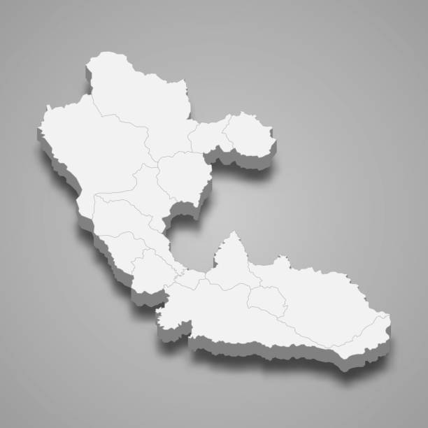 istock 3d map of Risaralda is a department of Colombia 1393144735