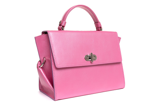 pink women's stylish bag of rectangular shapes.