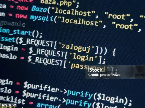 Php Screen Code Development Monitor Programming Concept Background ...