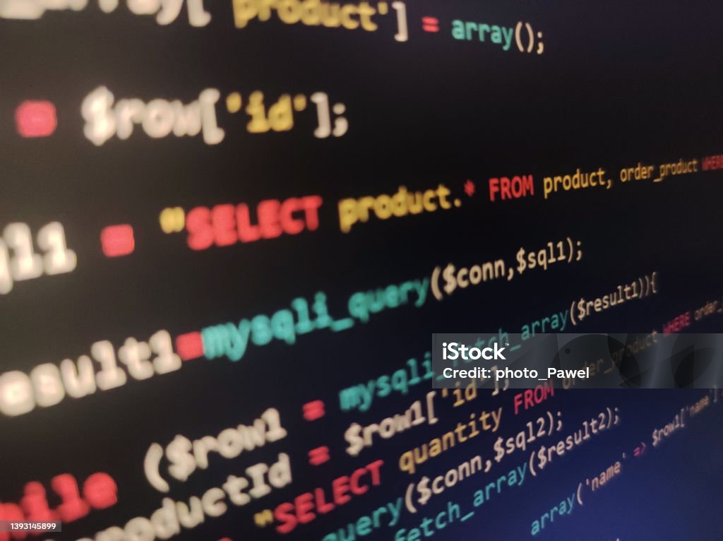 Coding Programming Source Code Screen Abstract Technology Background ...