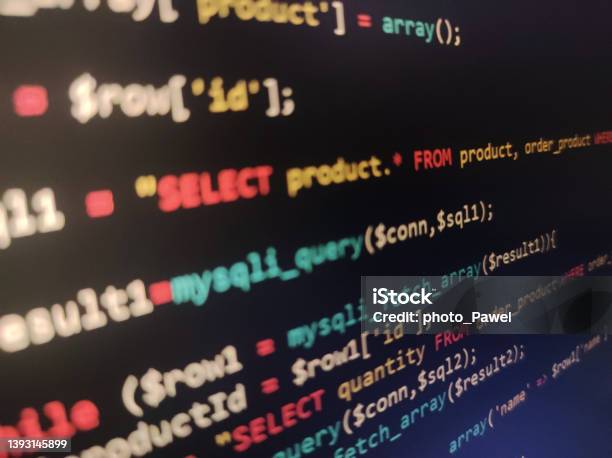Coding Programming Source Code Screen Abstract Technology Background ...