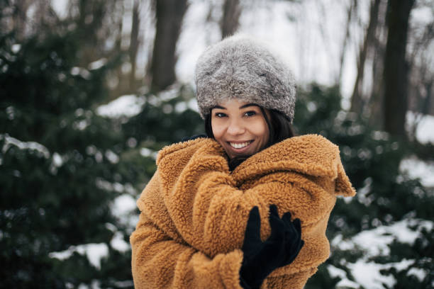 istock Girl enjoys the winter magic. 1393149573