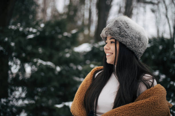 istock Girl enjoys the winter magic. 1393149612