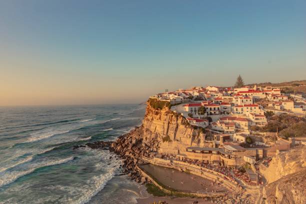 Sunset on Azenhas of the Sea Sunset on Azenhas do Mar, near Sintra, Lisbon azenhas do mar stock pictures, royalty-free photos & images