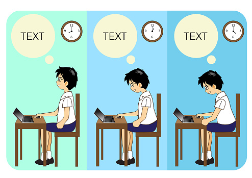 Student Learning In The Classroom Stock Illustration - Download Image ...