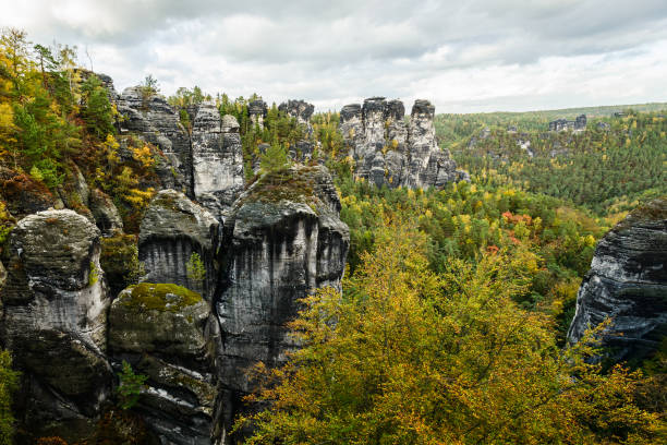 istock Elbe Sandstone mountains, Saxon Switzerland National Park, Dresden, Germany 1393166074