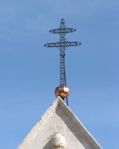 patriarchalkreuz, jerusalem, israel - patriarchal cross stock-fotos und bilder