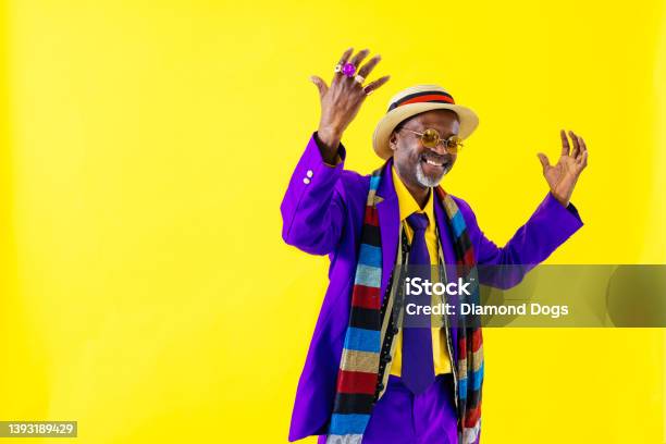 Cool Senior Man With Fashionable Outfit Portrait Stock Photo - Download Image Now - Senior Adult, African Ethnicity, Fashion