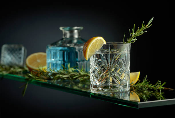 istock Gin tonic cocktail in a crystal glass. 1393191313